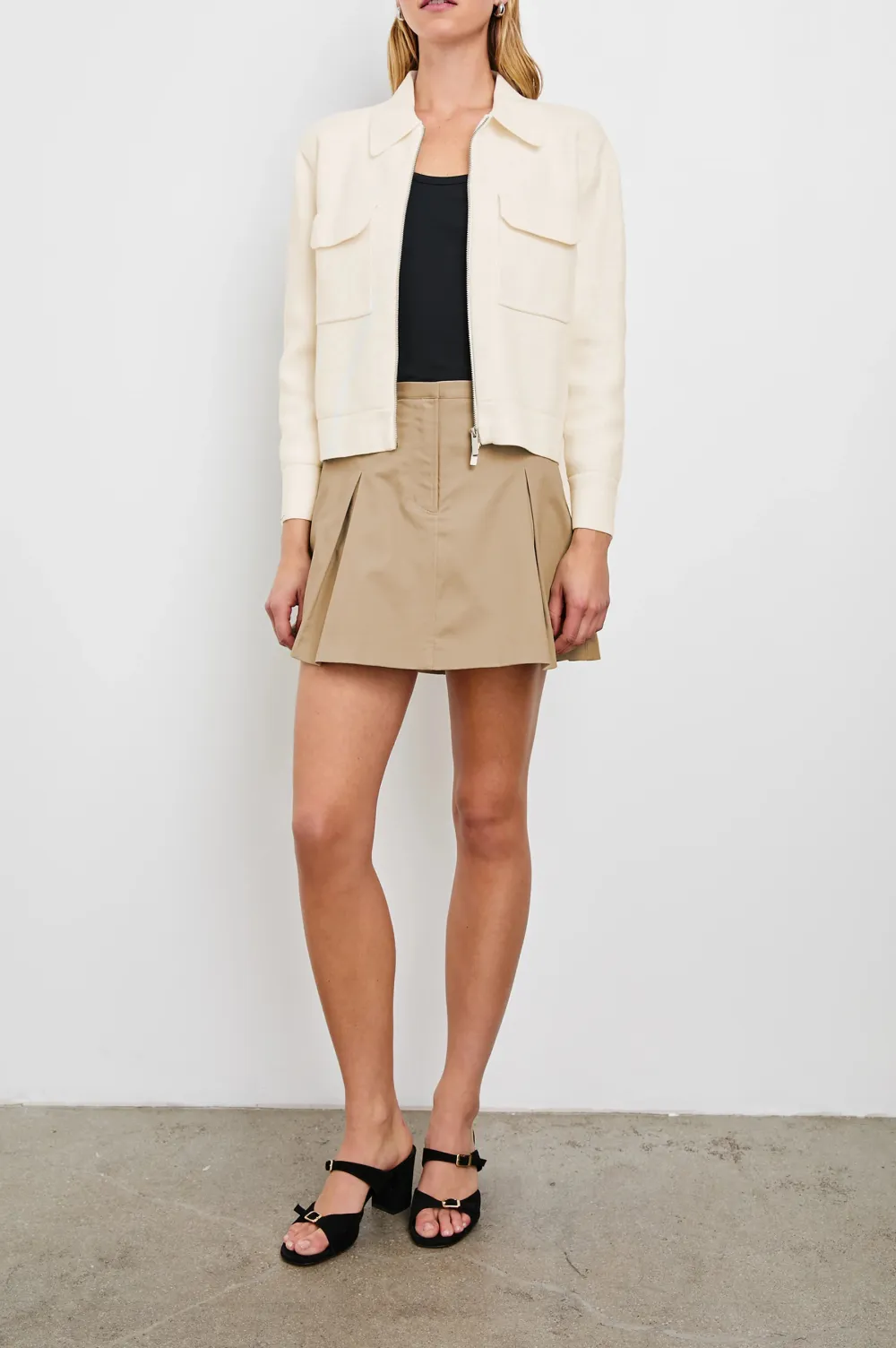 Lightweight Cotton And Linen Blended Double-Pocket Jacket
