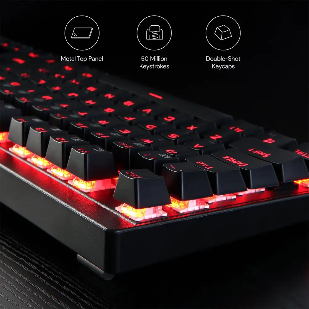 AUKEY KMG6 Mechanical Keyboard Red Switches 104key