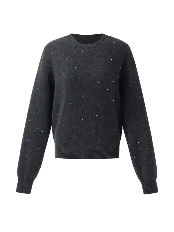 100% Wool Sequins Women Sweater