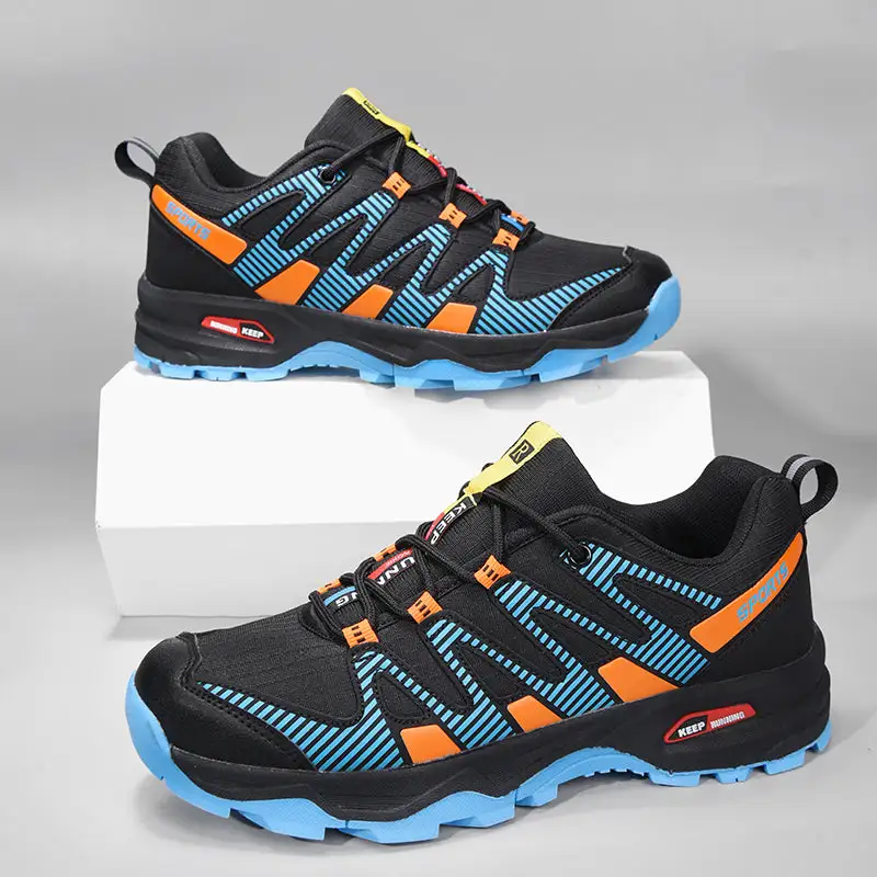 Men’s Comfortable Mixed-Material Walking Shoes – Breathable Lace-Up Sneakers, Wide Toe Box, Arch Support & Cushioned Sole for Everyday Wear, Work & Travel