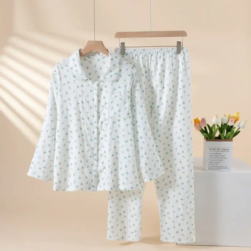 Printed Long Sleeve Pajama Printed Long Sleeves