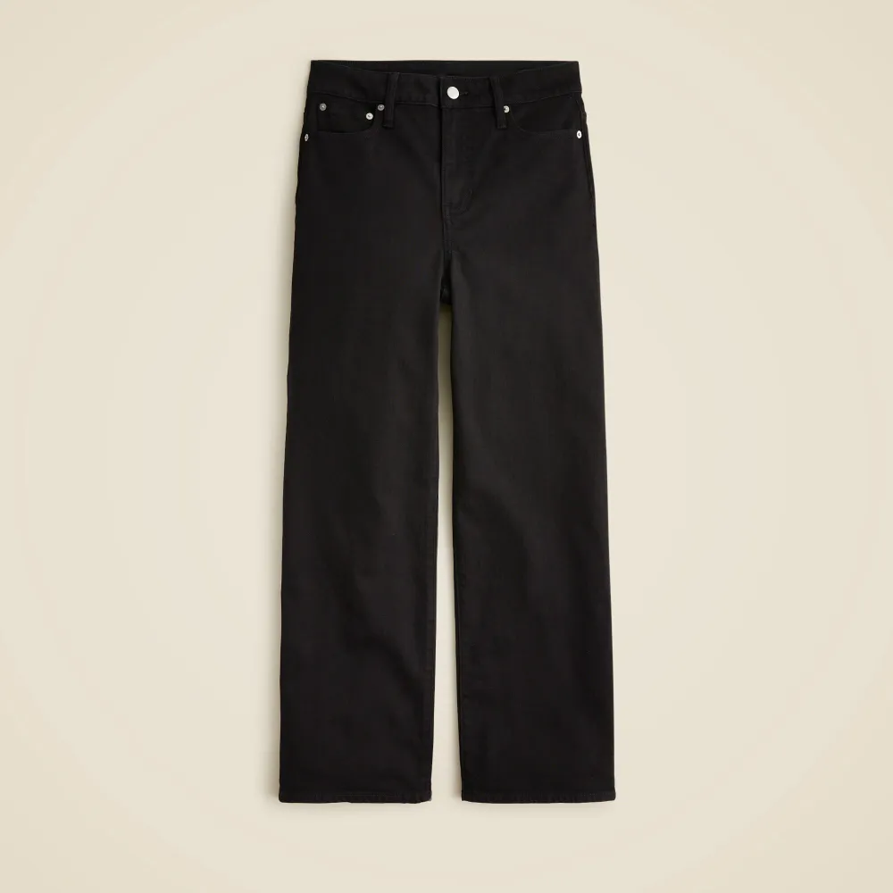 Semi-Stretch High Waist Slim Wide Jeans