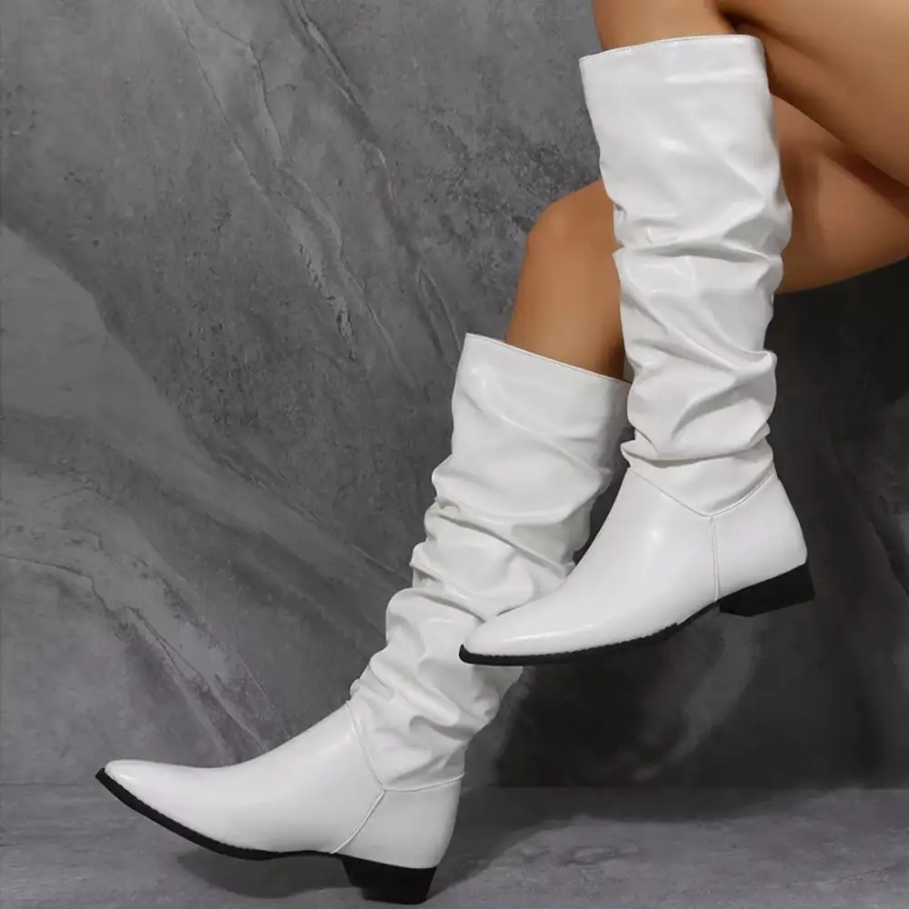 Slouchy Block Heel Boots