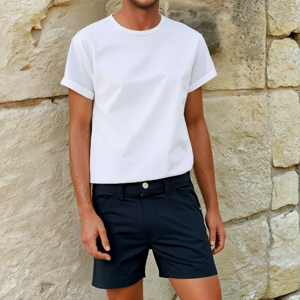 Stretch Denim Shorts