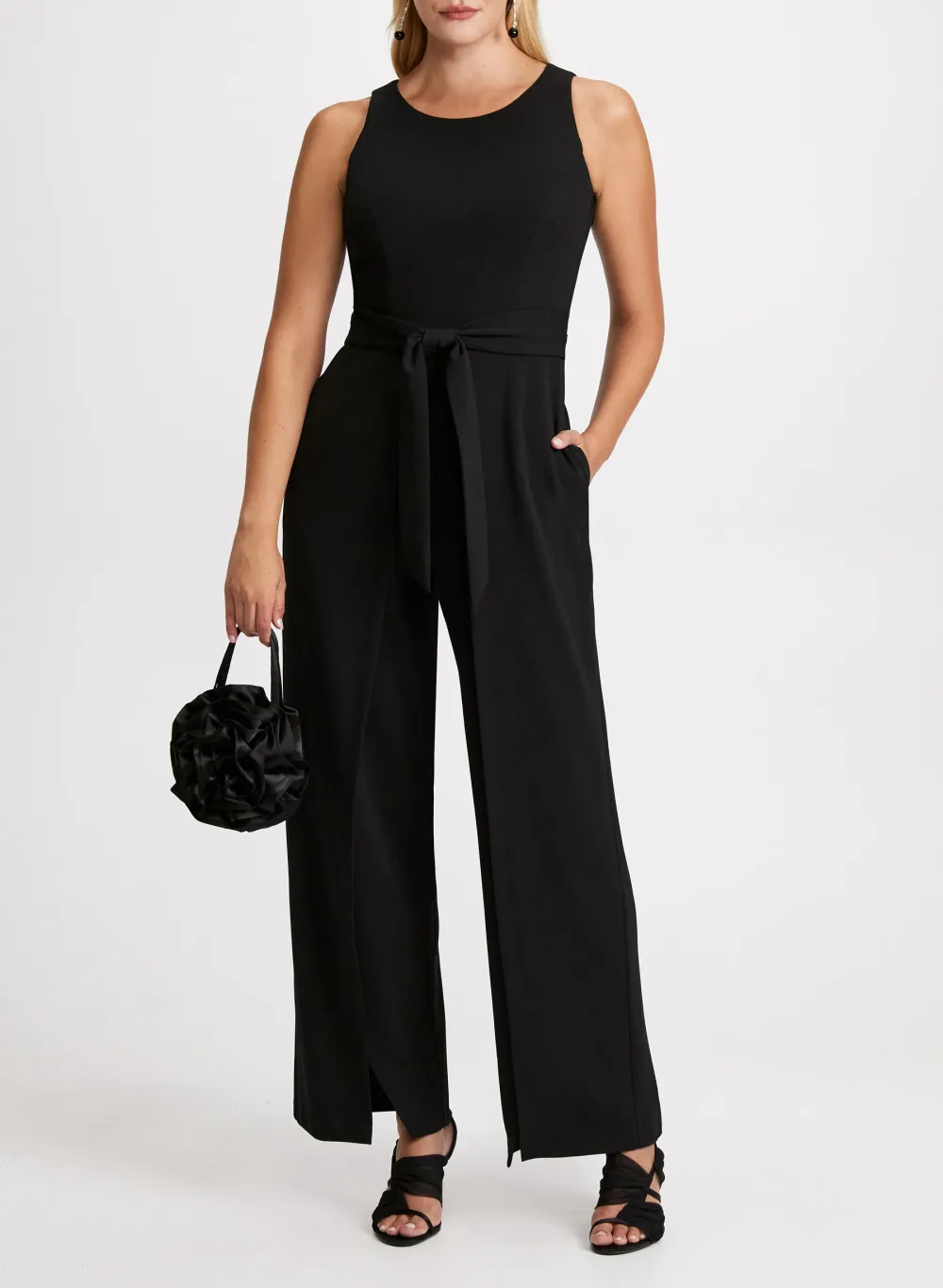 Red Pleated Jumpsuit