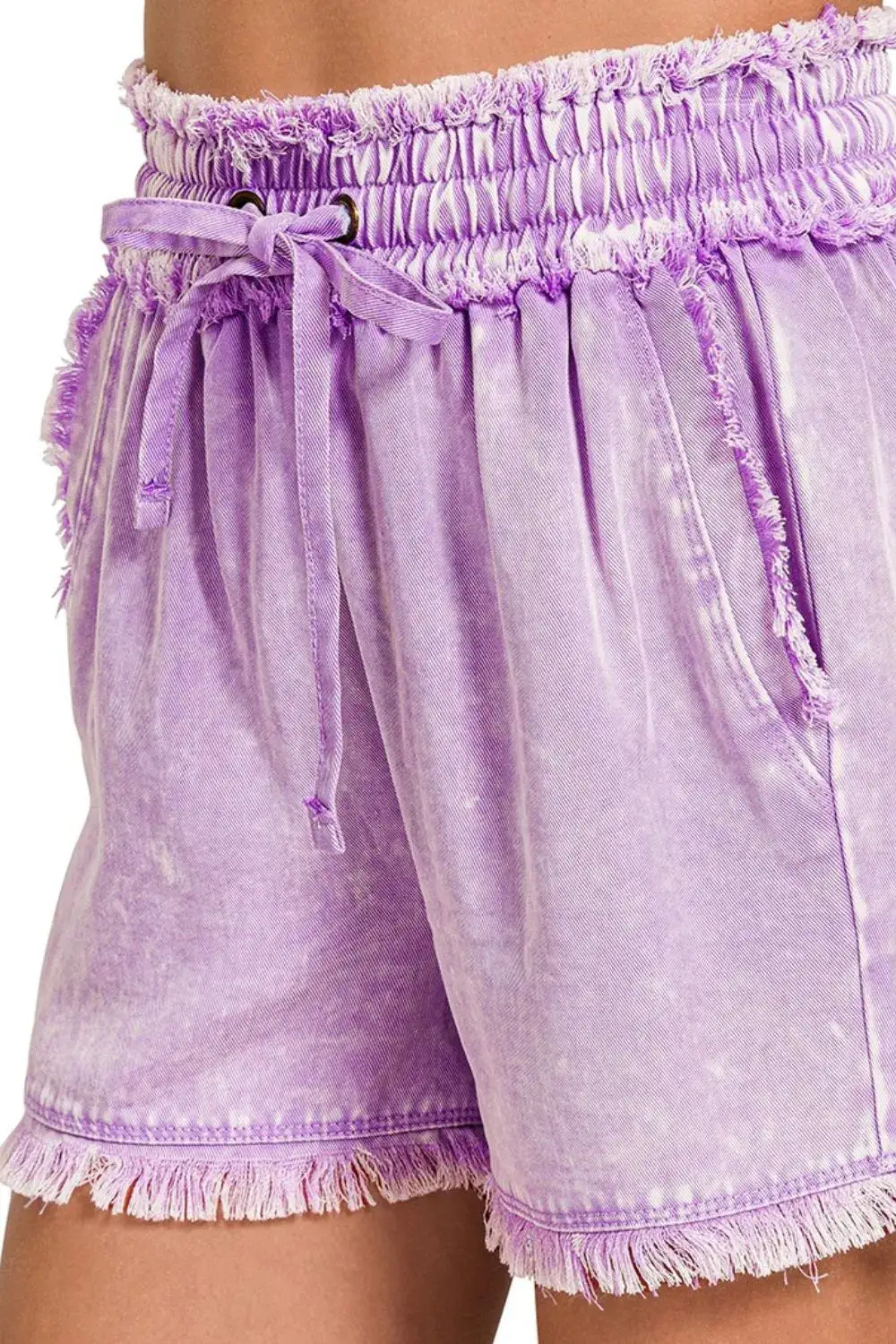 Everyday Frayed Hem Washed Shorts