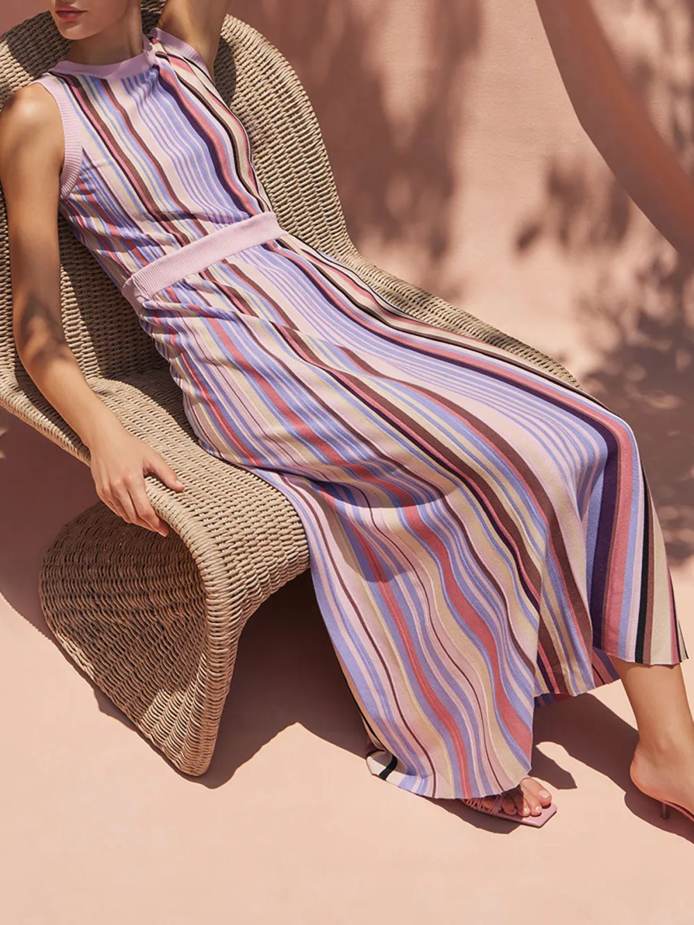 Striped Round Neck Dress