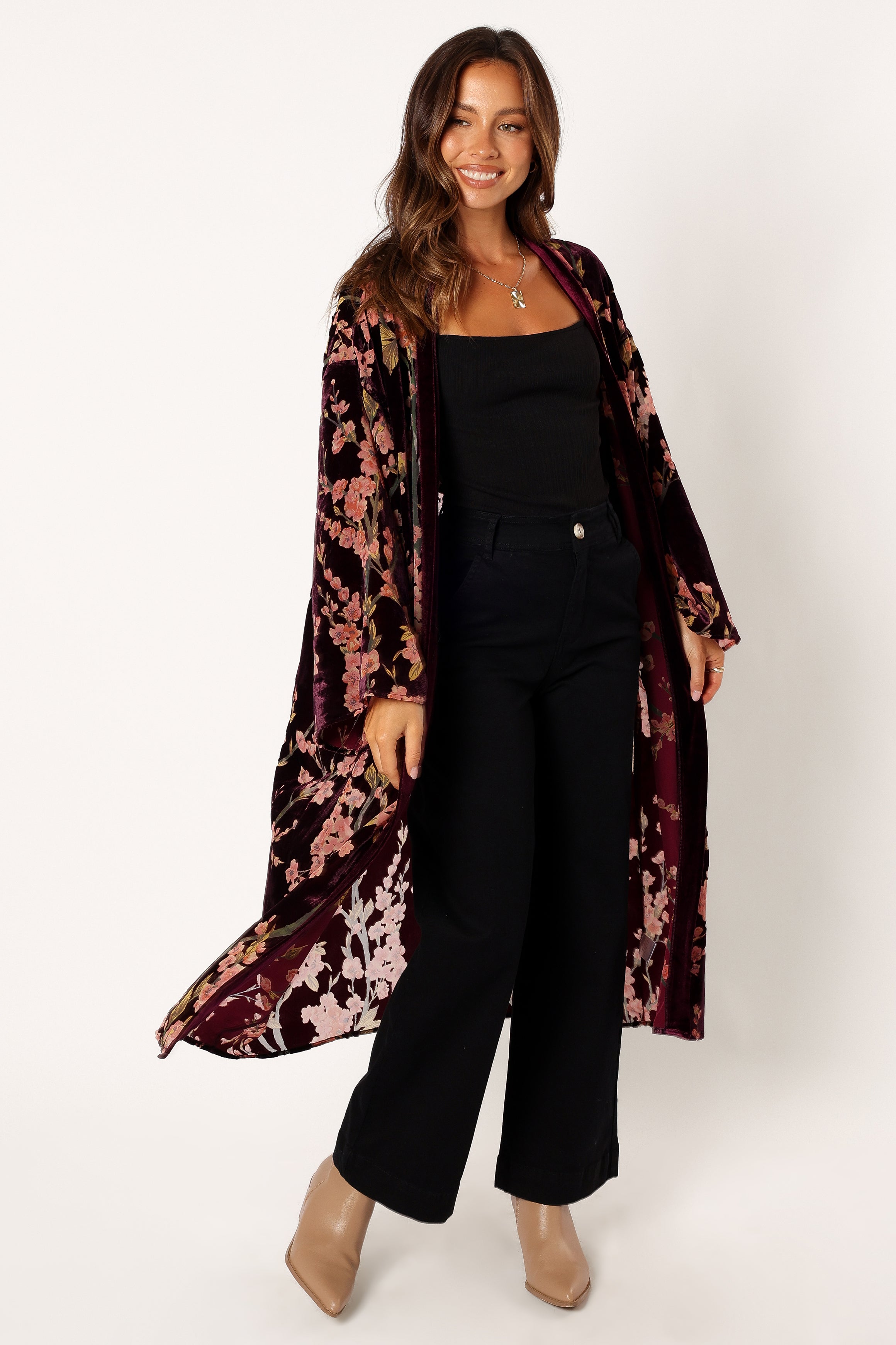 Lennon Velvet Duster - Floral