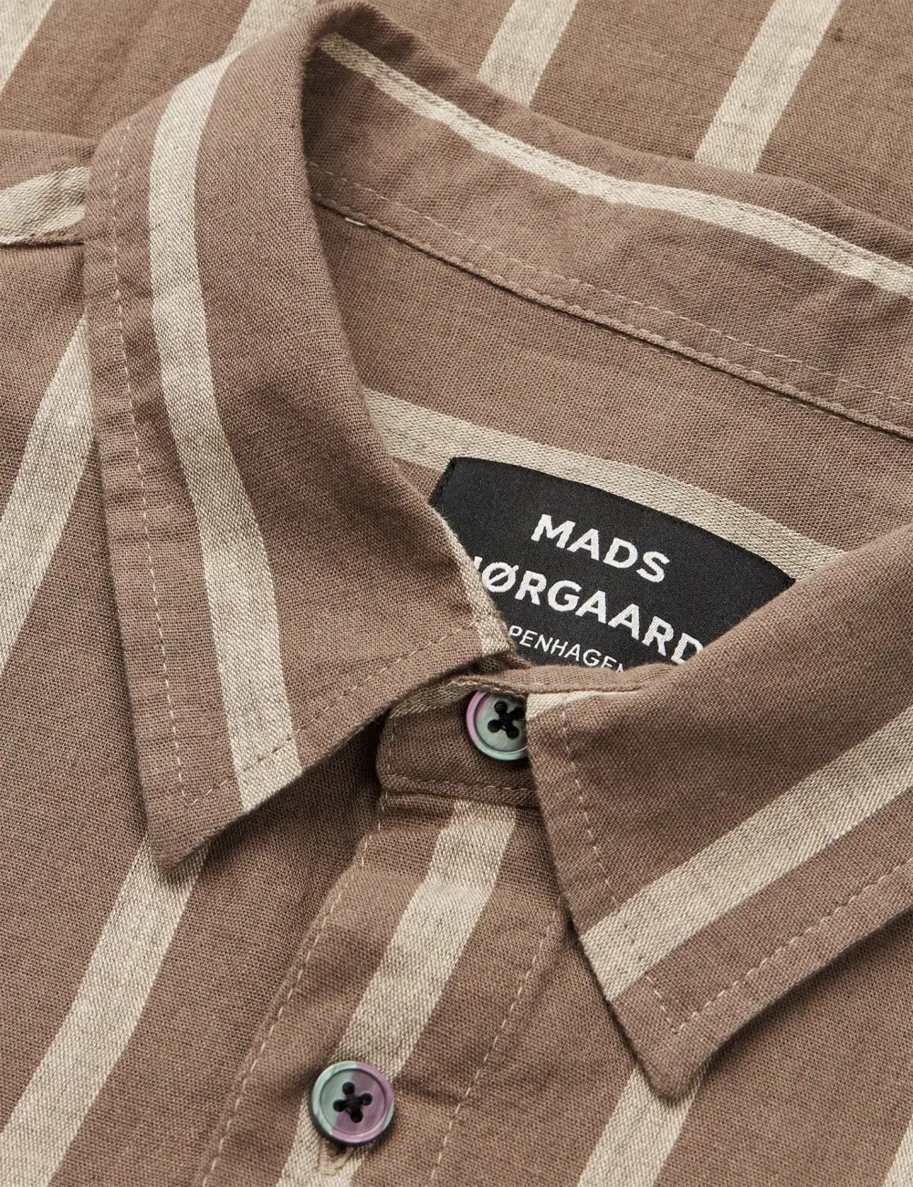 Men's Linen Blend Stripe Shirt