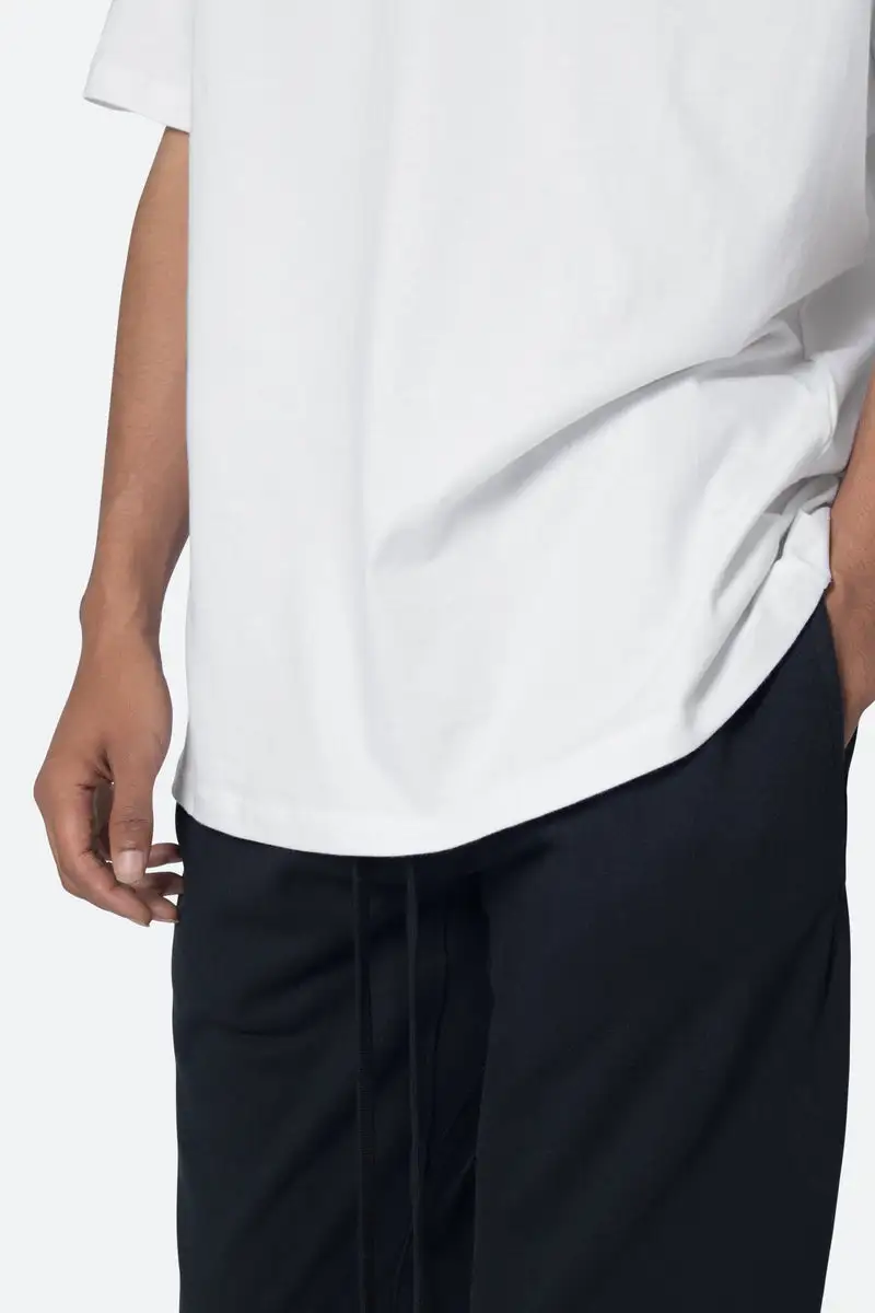 CRISP WHITE OVERSIZED CREW-NECK T-SHIRT