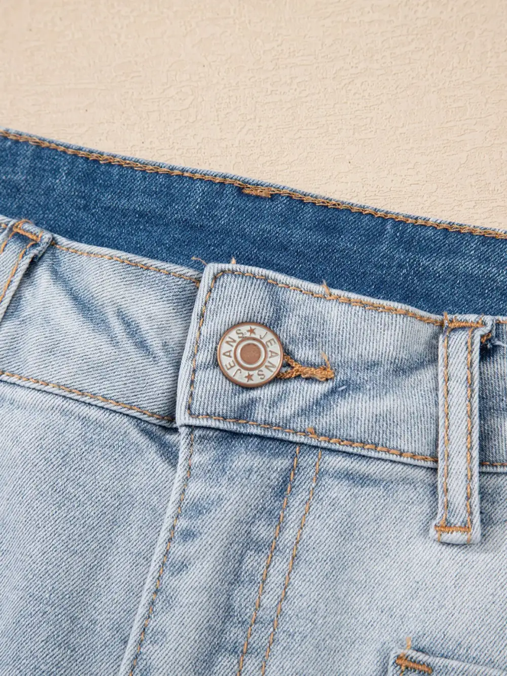 Wash High Rise Denim Shorts