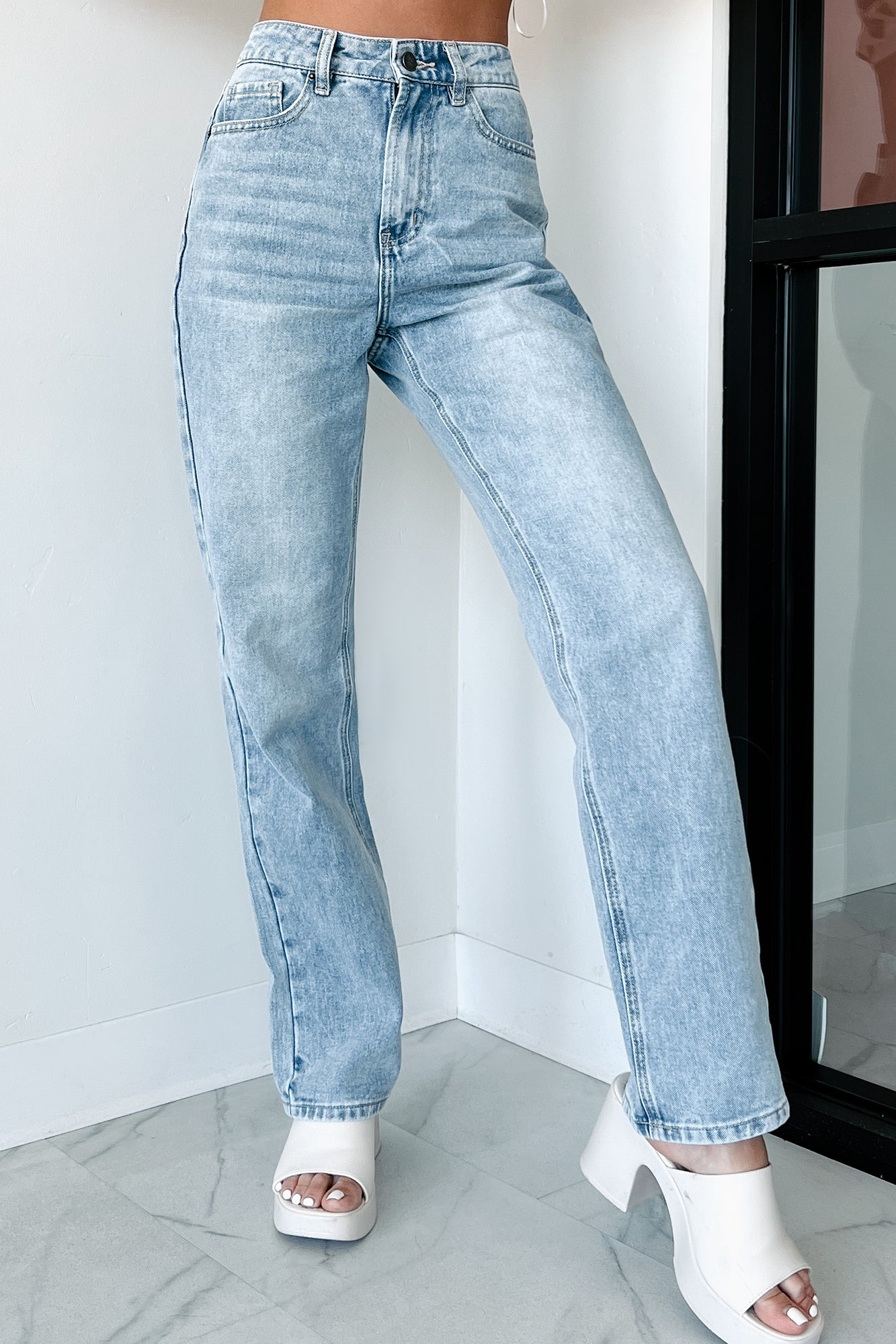 Sebastian High Rise Dogma Straight Leg Jeans