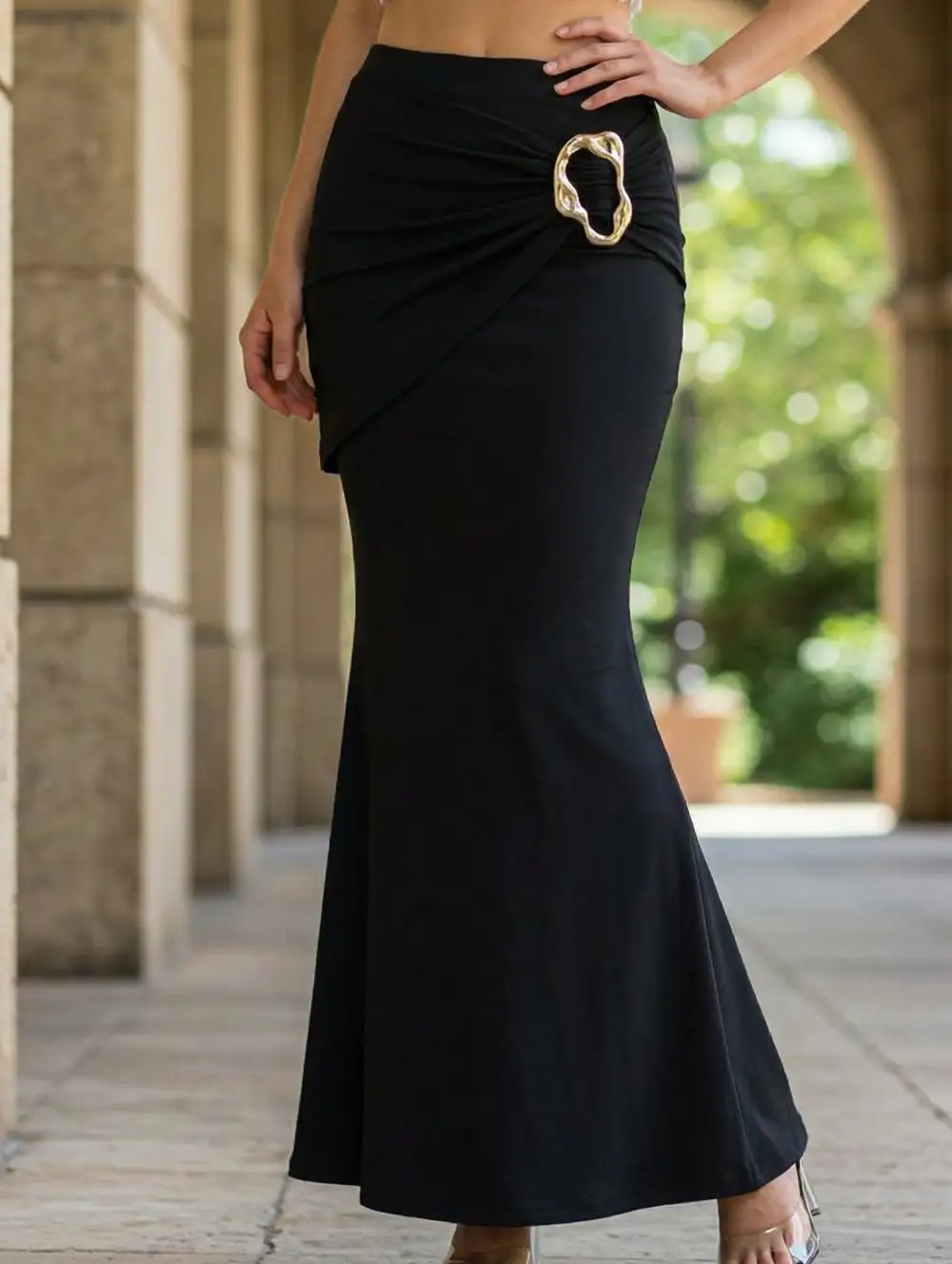 Metal Detail Mermaid Skirt