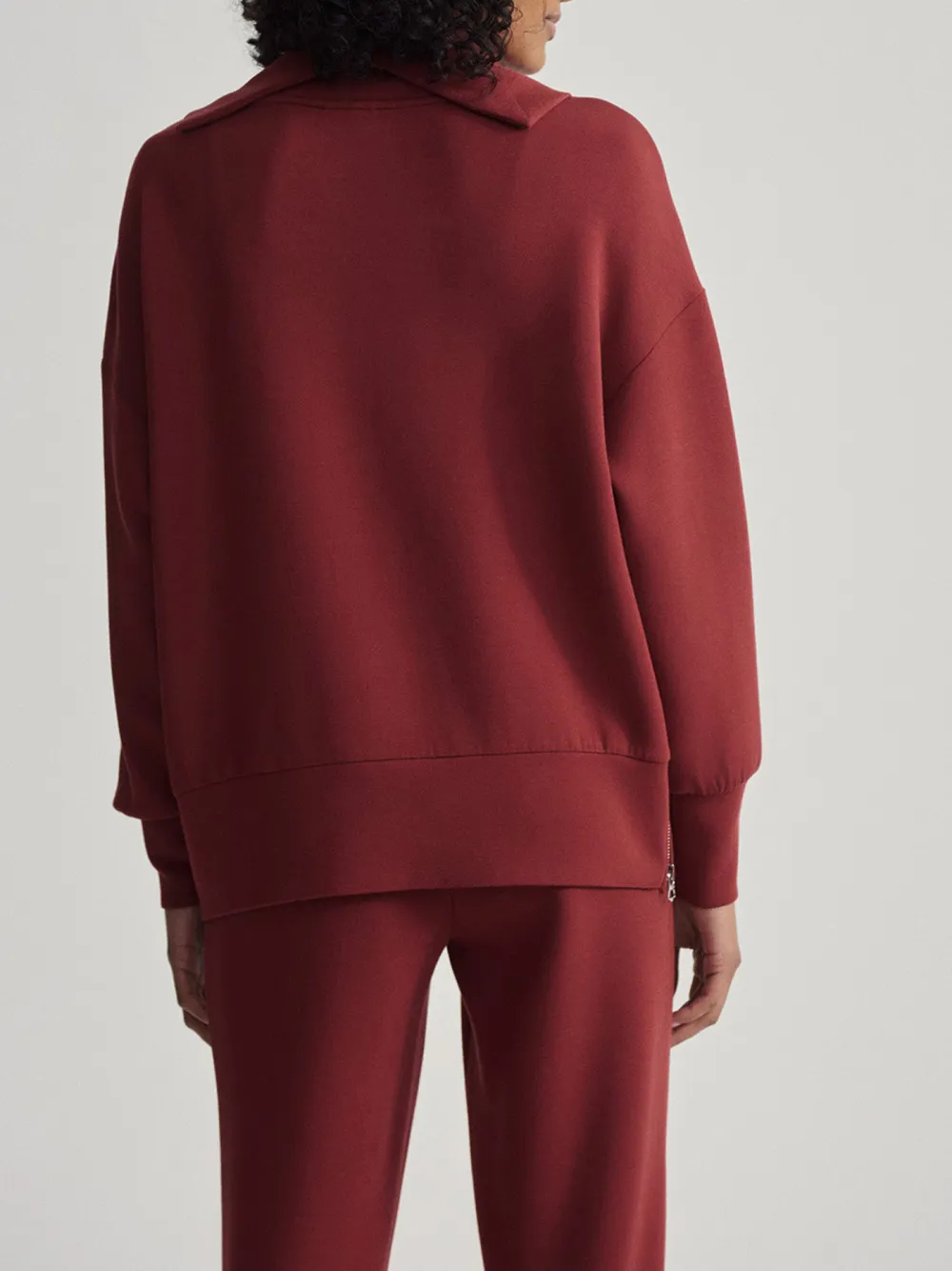 Elegant Cowl-Neck Loose-Fit Sweatshirt