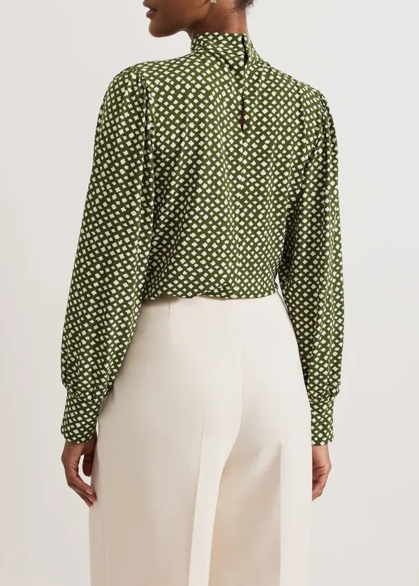 All-Match Casual Abstract Art Turtleneck Top