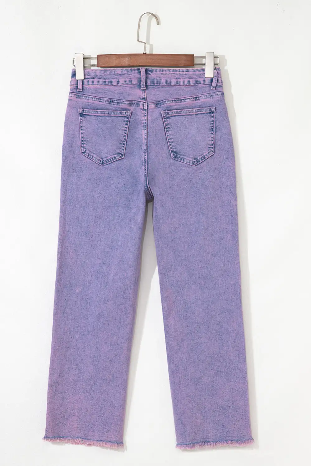 Petal Vintage Wash Frayed Hem Ankle Length Jeans