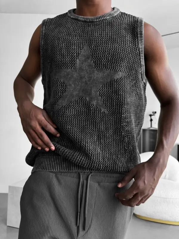 Streetwear Relaxed Knit Tank Top