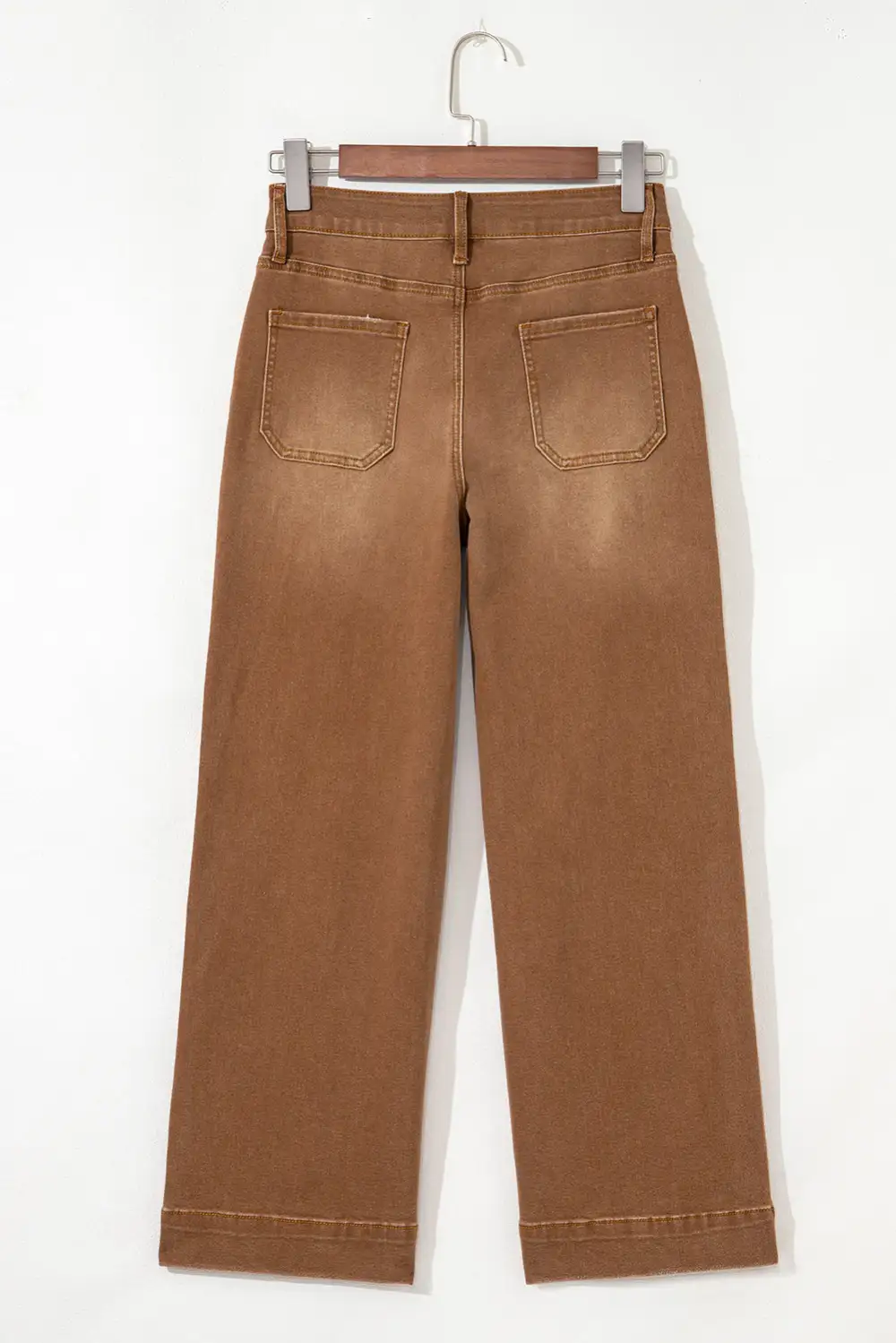 Wide Leg Cropped  High Rise Jeans