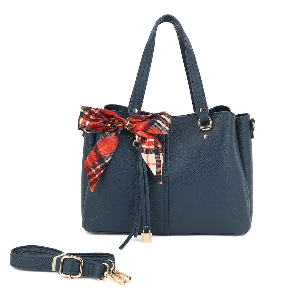 Triple Compartment Satchel Bag