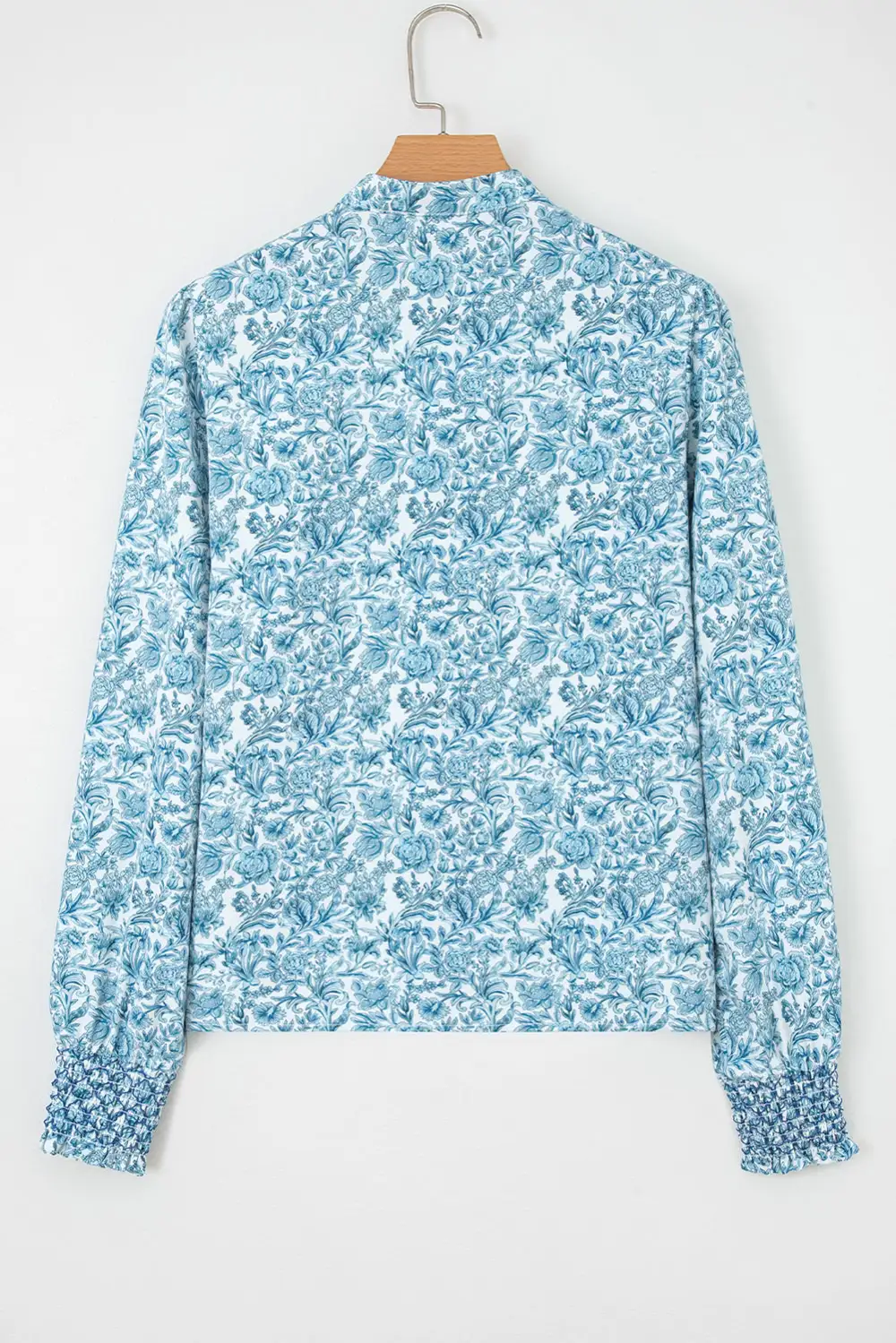 Floral Puff Sleeve Shirt Blouse