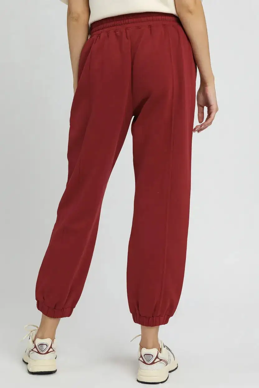 Relaxed Fleece Jogger Pants With Drawstring