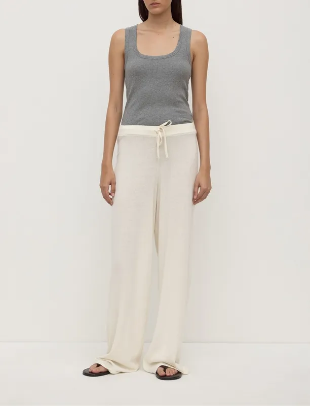 Cream Cotton Cashmere Lounge Pant