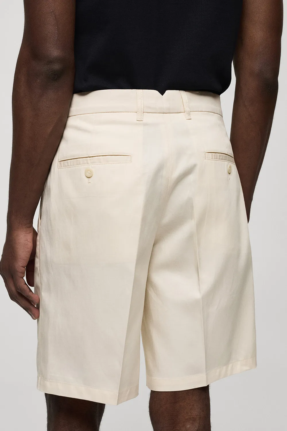 Linen-Blend Dhorts With Pleats