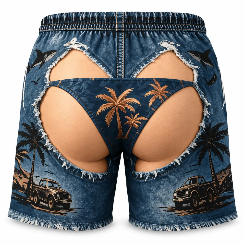 Hot Summer Ride - Personalized Beach Shorts