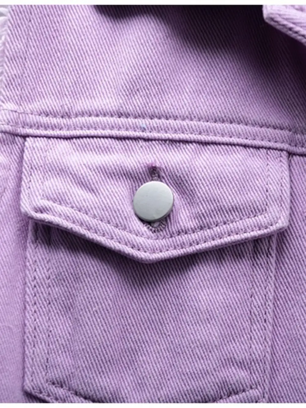 Button-down Raw-hem Sleeveless Denim Jacket