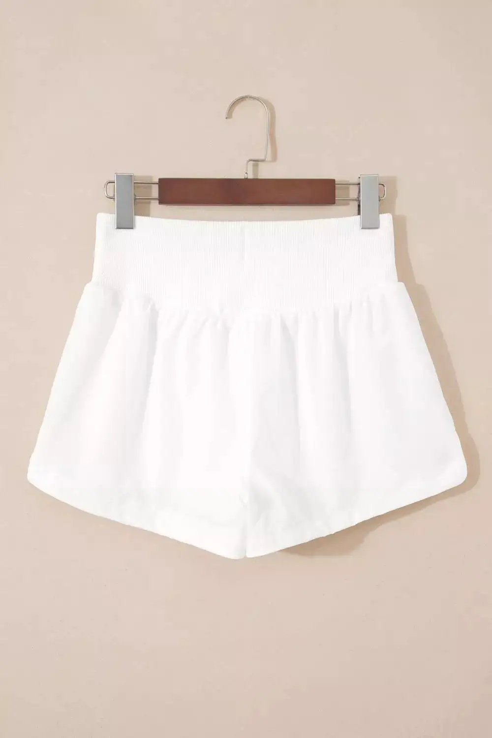 High Waist Ribbed Waistband Shorts