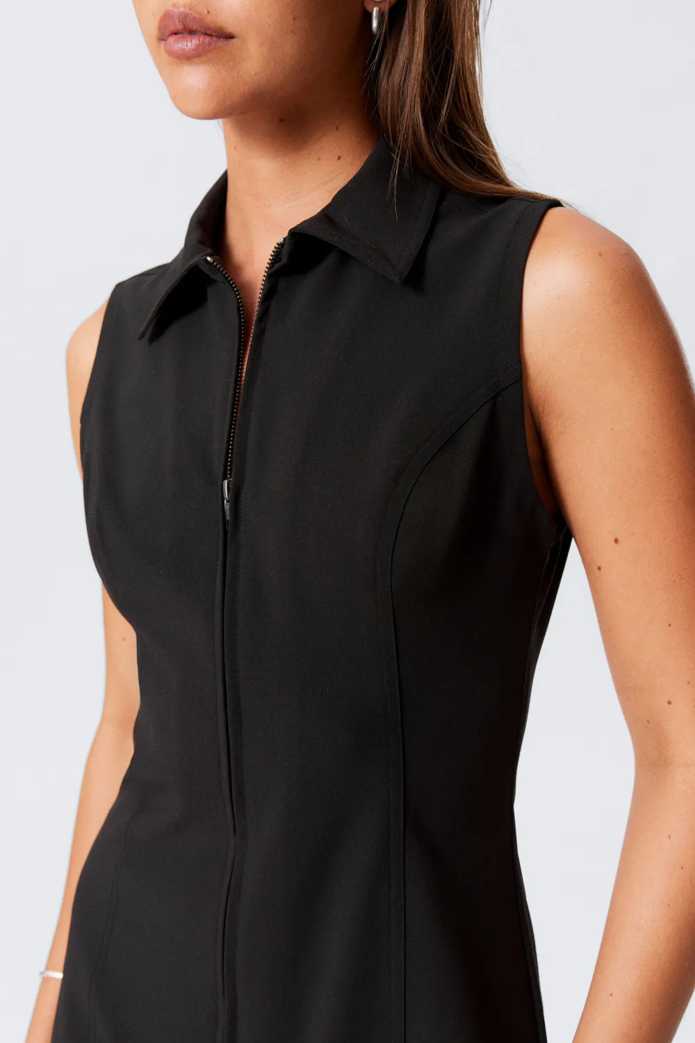 Half Zip Sleeveless Dress