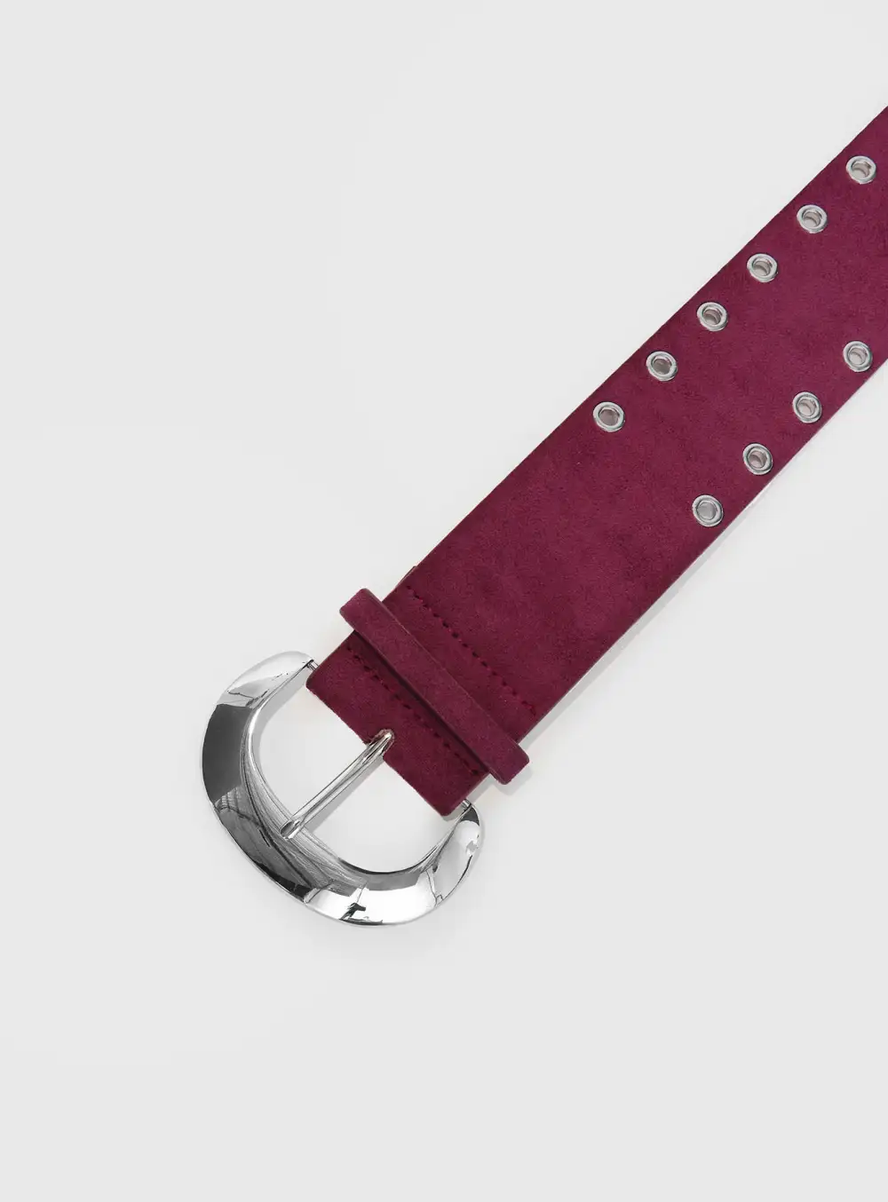 Buckle Suede-Like Tonal Belt