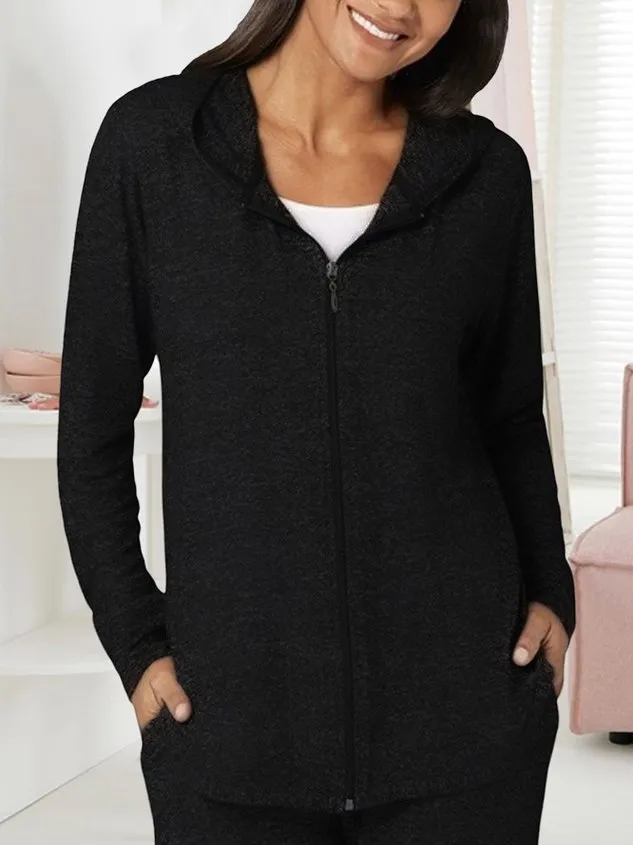 Loose Casual Hoodie  Double Slip Pocket Two-Piece Set