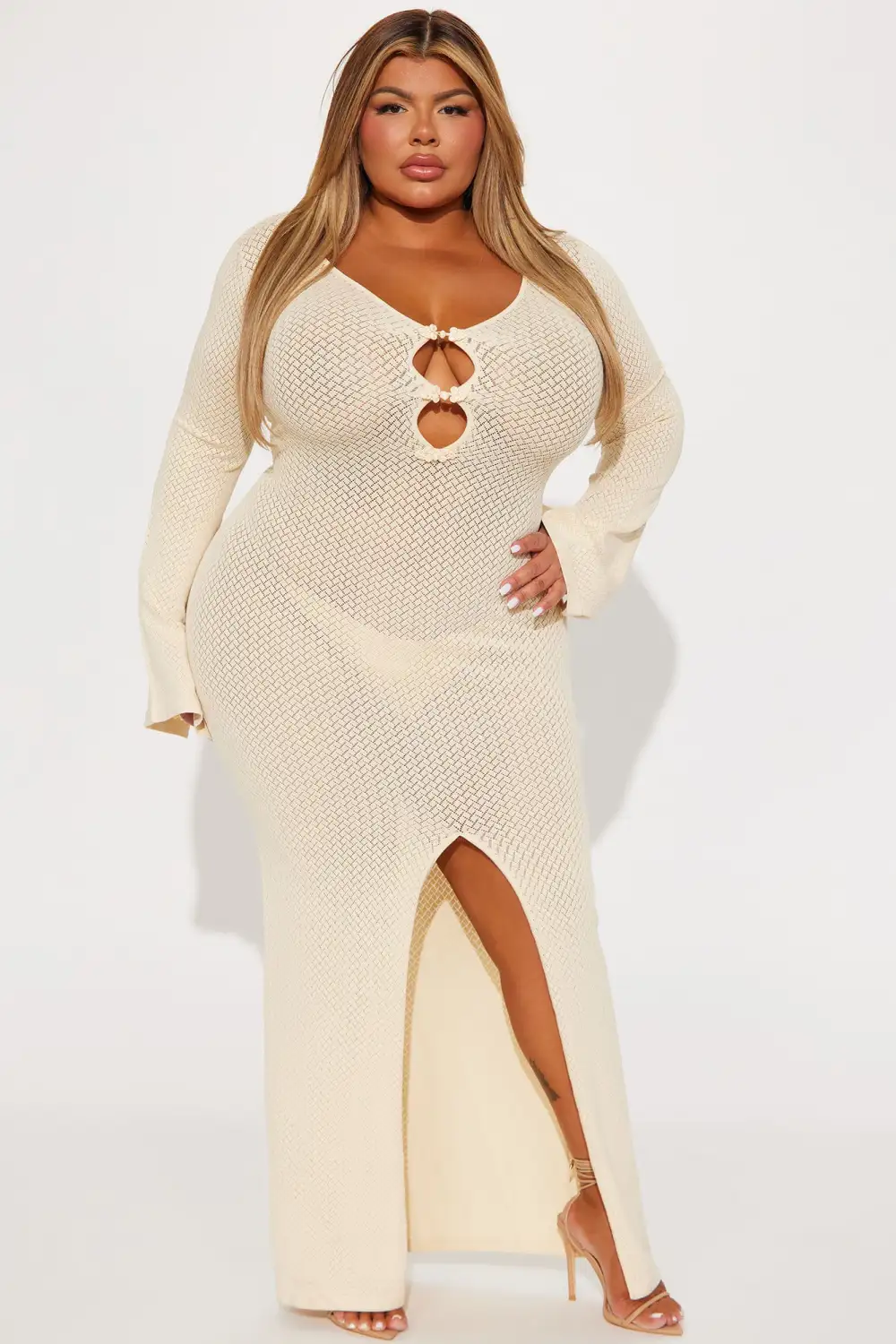 A Lounge Babe Maxi Dress - Cream