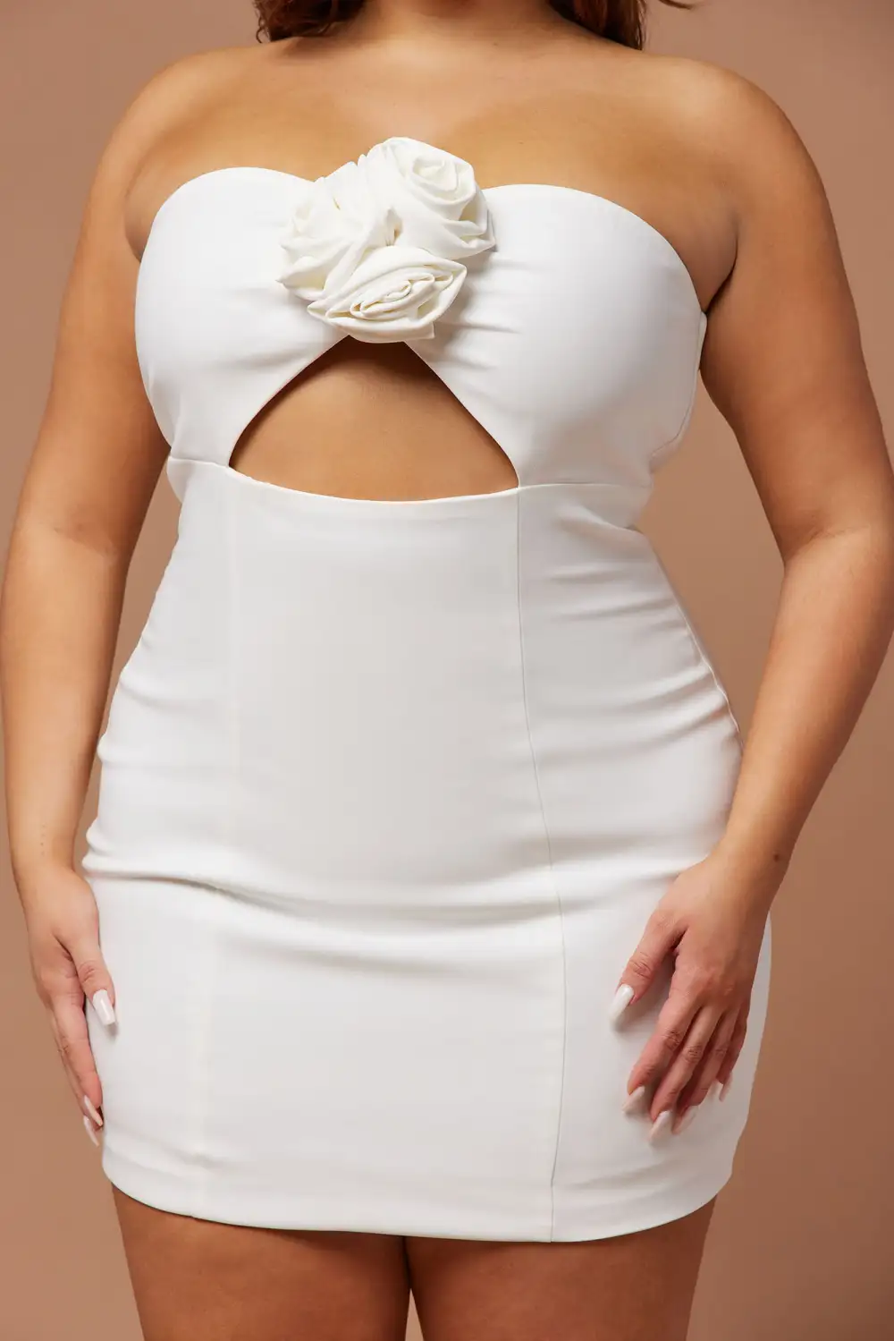 Sophia Grace Rose Mini Dress - White