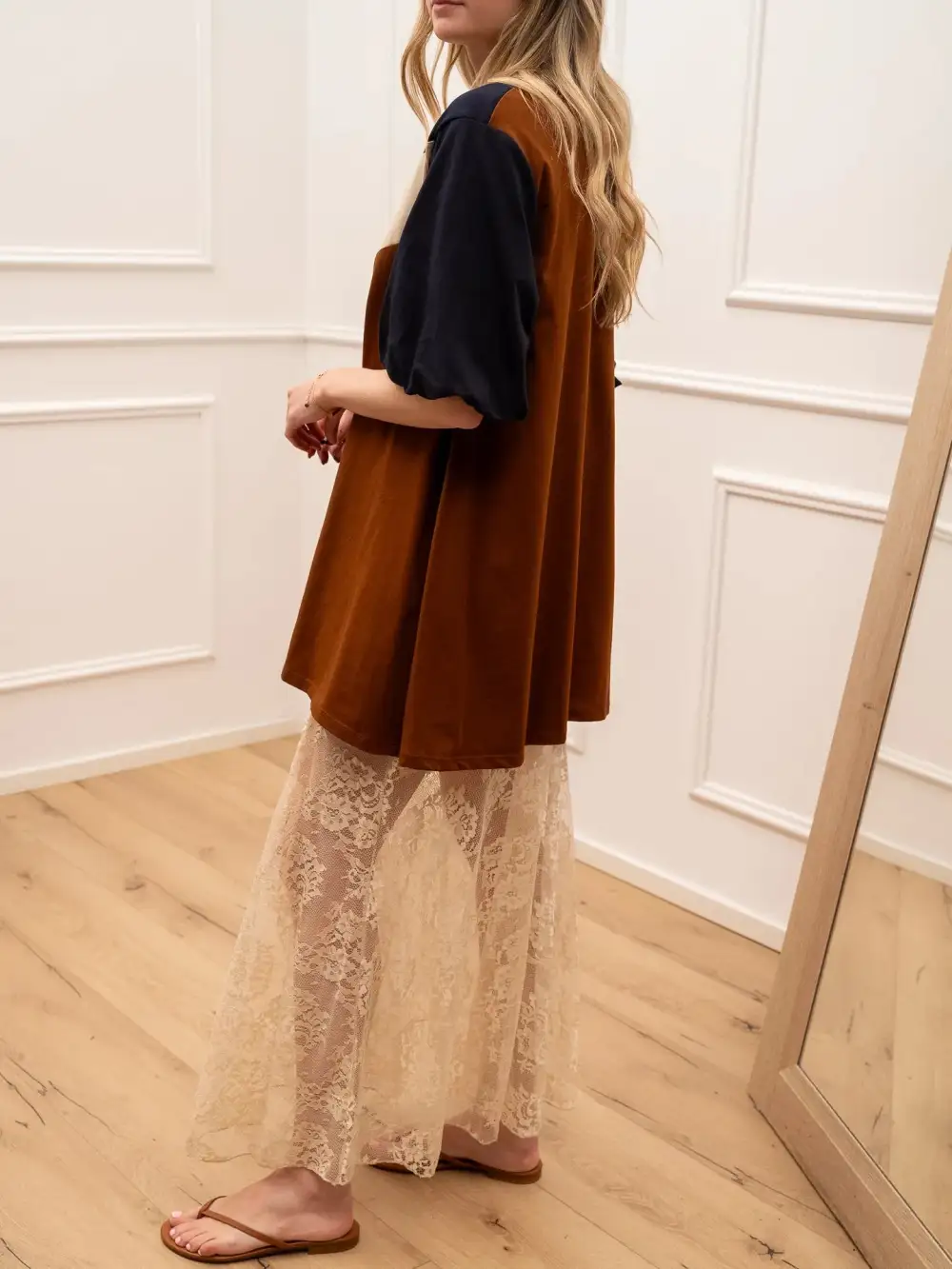 Flowing Midi Cotton Skirt