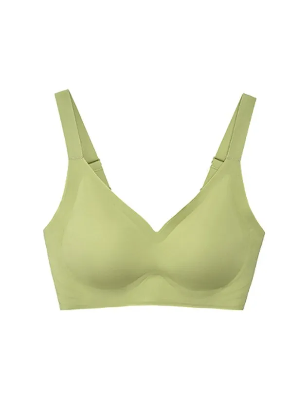 Breathable Comfortable Detachable Teardrop Molded Cup Seamless  Bra & Bralette