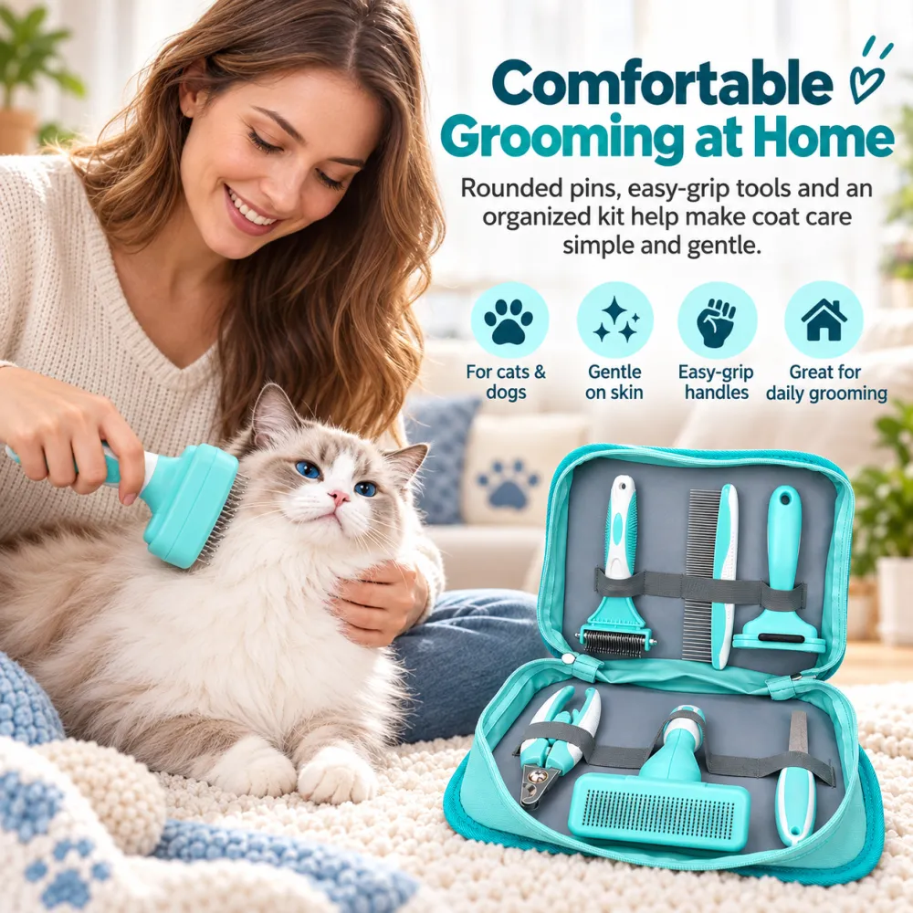 Pet Hair Remover Comb & Needle Comb