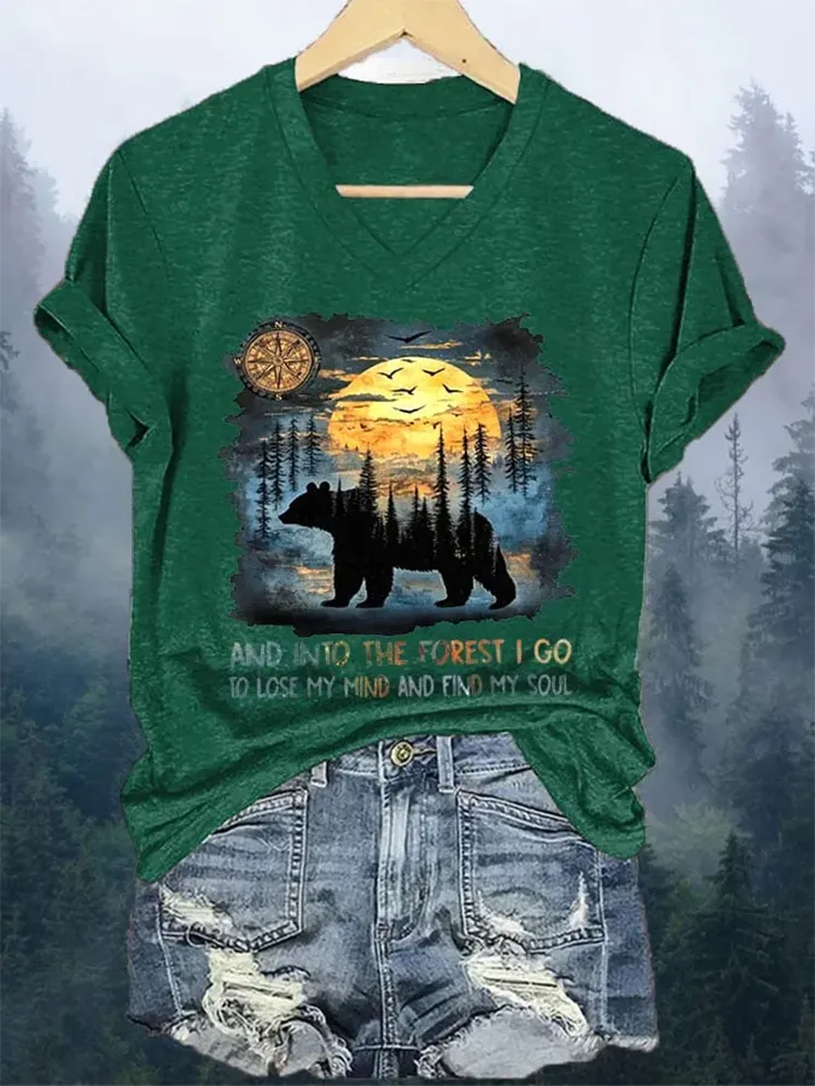 Women's National Parks Print V-Neck T-Shirt