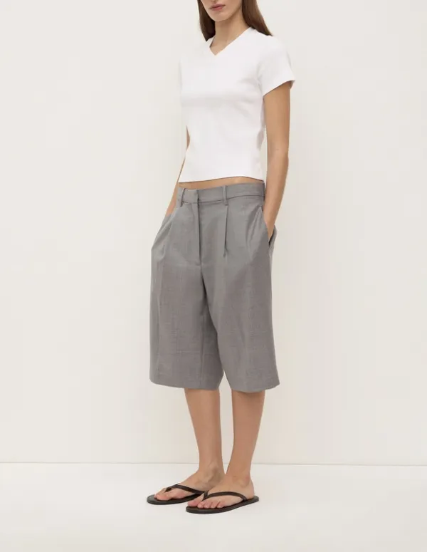 Grey Marle Tailored Wool Suit Short