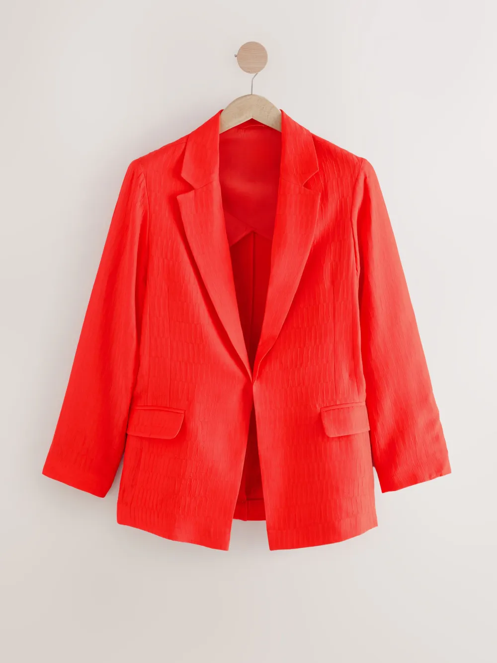 Red Wave Pattern Lightweight Loose Blazer