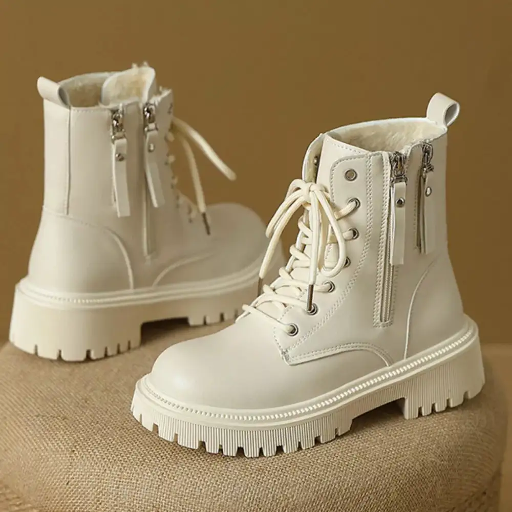 Refined Lace-Up Ankle Combat Boots