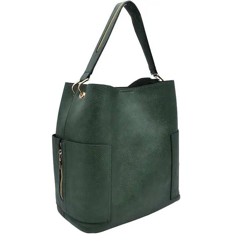 Pocket Bucket Satchel Bag