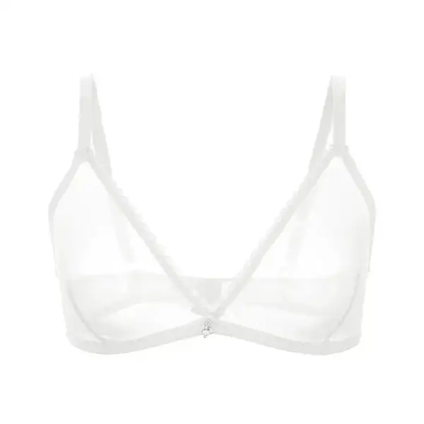 Soft Cup Wire-Free Mesh Bra