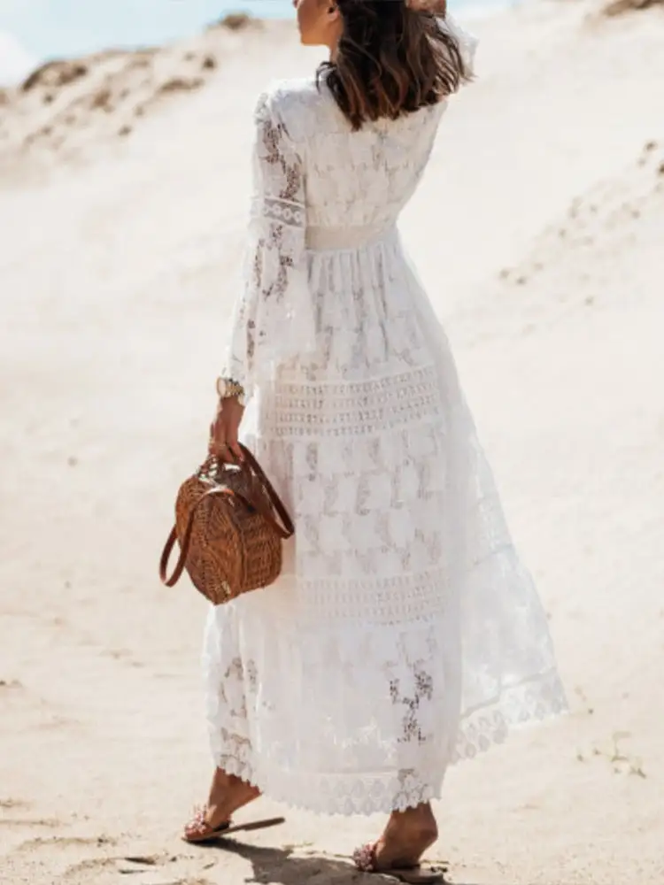 Boho Spirit White Maxi Dress