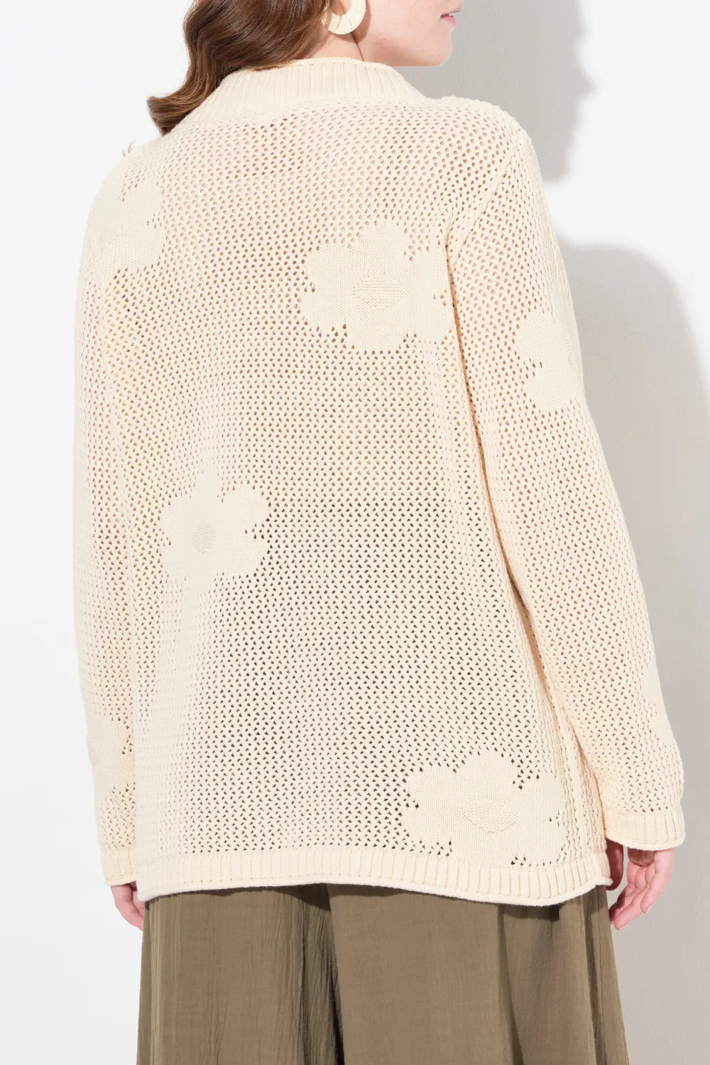 Ribbed Breathable Women's Knitted Sweater