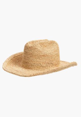 Natural Raffia Cowboy Hat