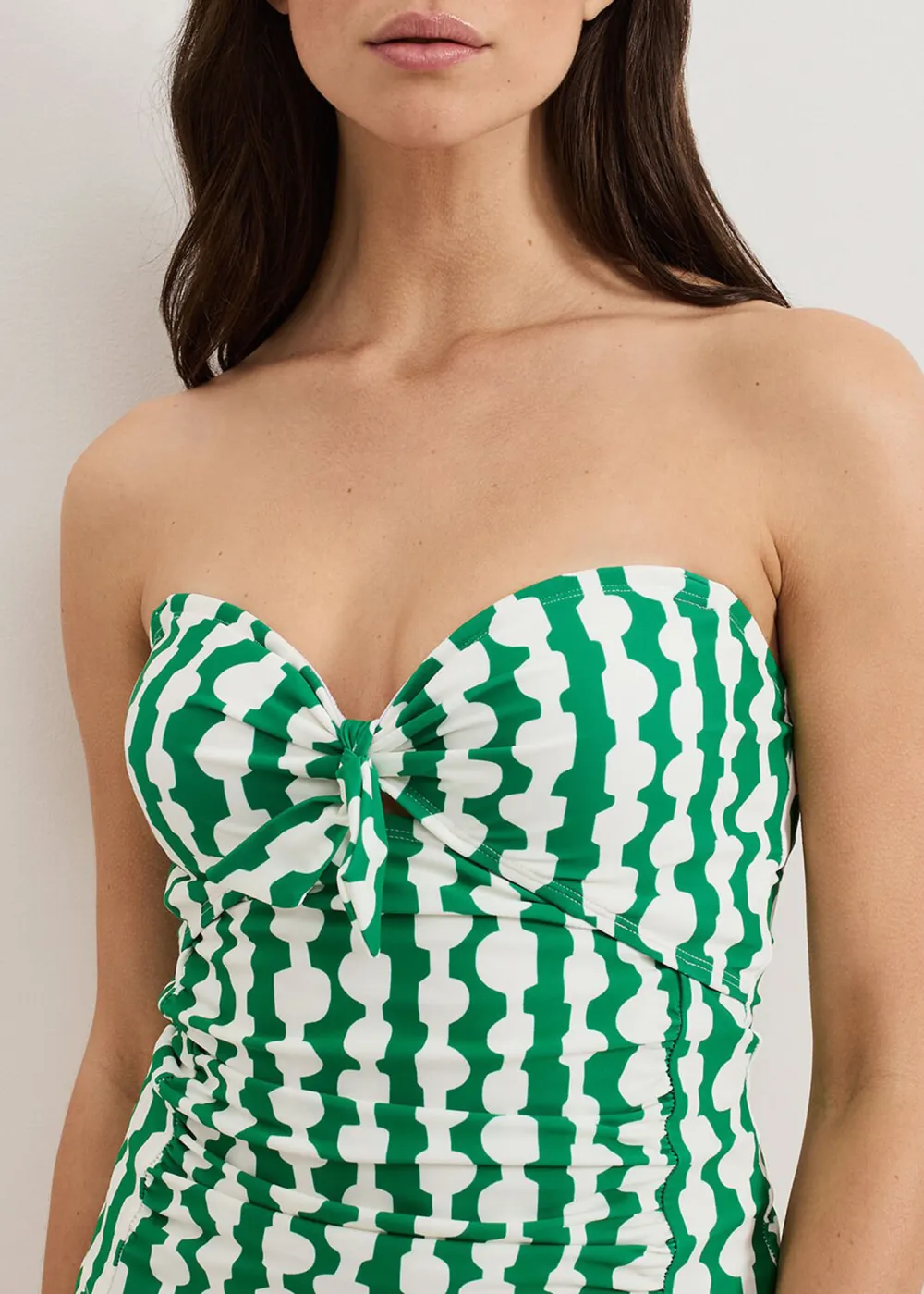 Green Printed Tankini Top