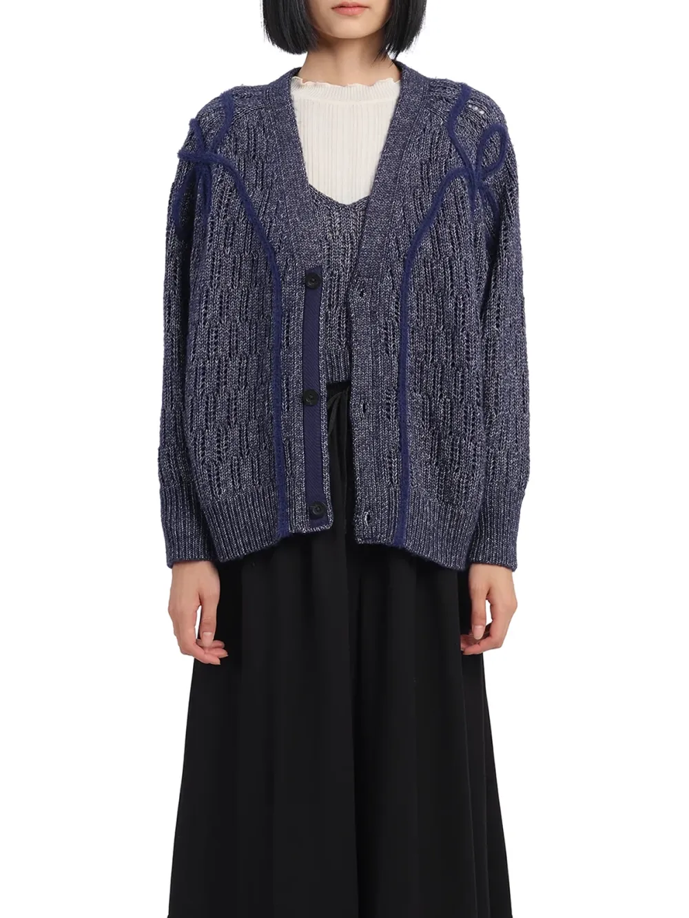 Textured Knit Cardigan Sweater