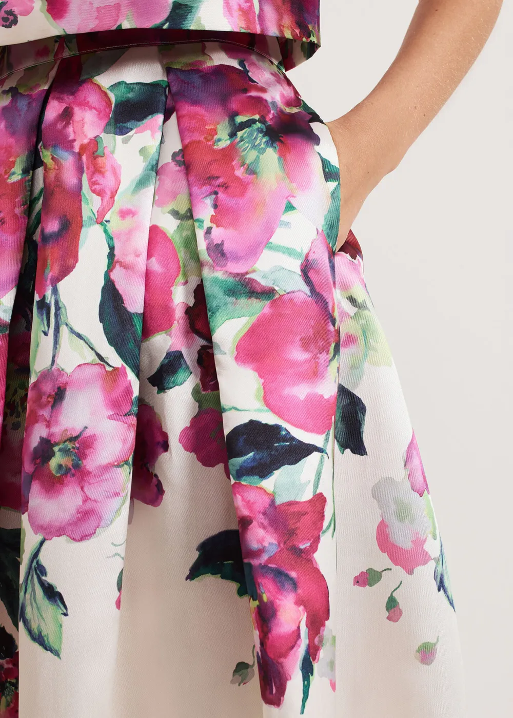 Elegant Floral Half-Dress